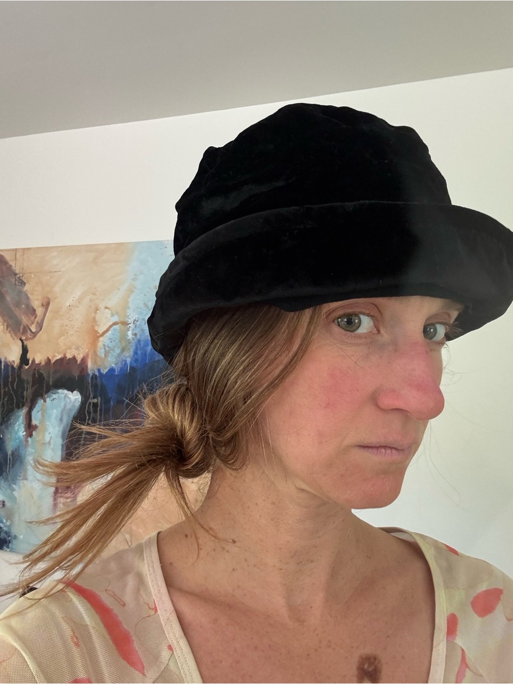 Vintage Nordstrom Black Velvet Bucket Hat